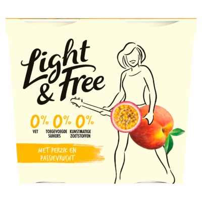 Light & Free met Perzik en Passievrucht 4 x 115 g